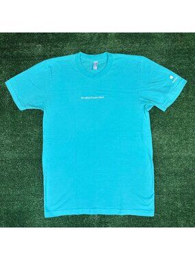 Vintage Y2K Apple Store Manager Employee T-Shirt Rare Tech Promo Quote Blue S